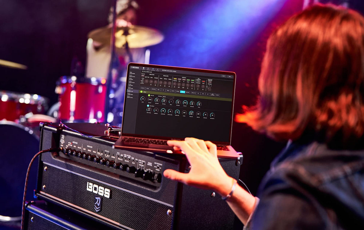 Amplificador de Guitarra BOSS Katana-Artist MkII Head | Cabezal de Amplificador de 100 vatios con Sonido prémium y exclusivas Herramientas para modelar el Sonido | Configuraciones Personalizadas