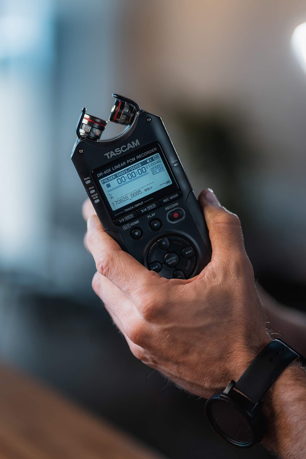 Tascam DR-40X grabadora de audio portátil de 4 pistas, usb2.0