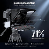 NEEWER Teleprompter con Montaje Cámara Tipo Arca, Zapatos Fríos,RT113 Remoto para NEEWER Teleprompter APP, Enseñanza Línea/Vlogger/Live Streaming Prompter para Tableta iPad, sin Ensamblaje, X12II