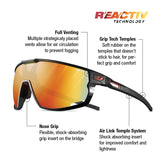 Julbo Rush Gafas DE Sol, Mate Negro/Shiny Negro, L Unisex Adulto