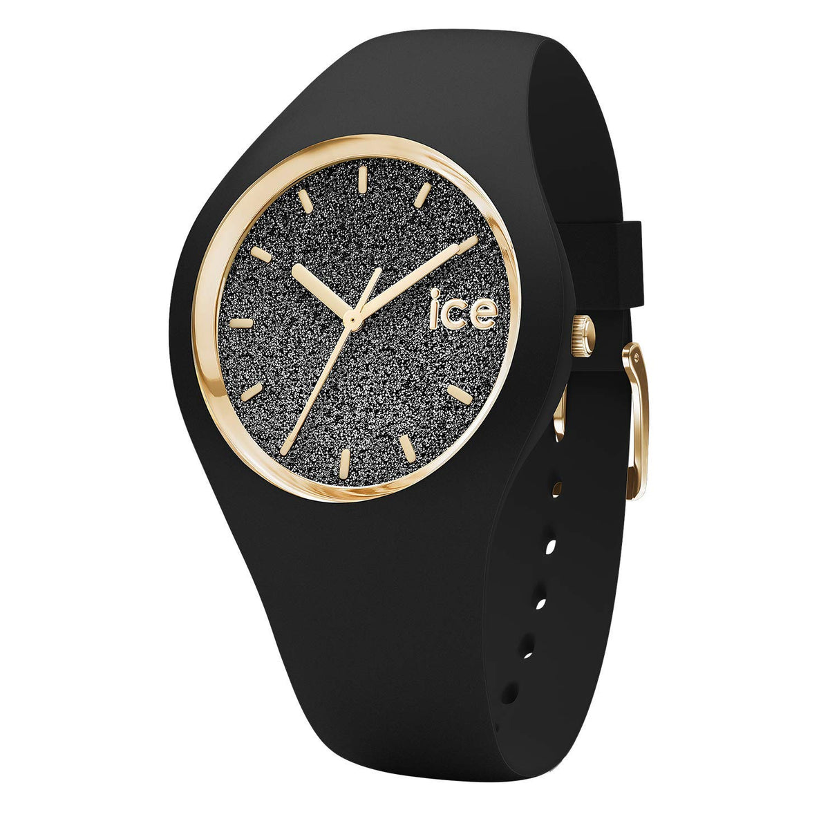 Ice Glitter Reloj para Mujer Analógico de Cuarzo con Brazalete de Silicona Ice.GT.BBK.S.S.15