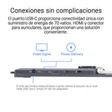 ASUS ZenScreen MB27ACF Monitor portátil de 27 Pulgadas QHD, 2560 x 1440, IPS, 100Hz, USB-C PD 70 W, Altavoces, asa de Soporte, Pinza en C, Gancho de partición, subwoofer, Audio de 2.1 Canales