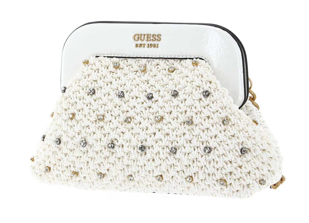 GUESS SICLIA Small Frame C, Bolsa para Mujer, WHI