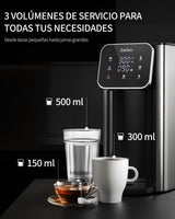 ZACHVO Dispensador de Agua Caliente UR05-2200W Agua Caliente en Segundos, 4 Niveles de Temperatura y 3 Cantidades de Agua, Depósito de 4L, Compacto, Filtro de Carbón Activo, para Cocina y Oficina