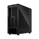 Fractal Design North Charcoal Black Tempered Glass Dark - Frente de Madera de Nogal - Panel Lateral de Vidrio - Incluye Dos Ventiladores Aspect PWM de 140 mm - Puerto USB Tipo C