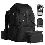 TARION Mochila para cámara Mochila impermeable para cámara Mochila para cámara Mochila grande para fotografía Acceso lateral con compartimento para computadora portátil de 15,6''