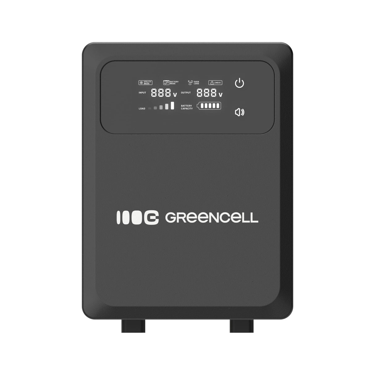 Green Cell SAI 1200 W 2000 VA PowerCore, Fuente de alimentación de Emergencia con Pantalla LCD, AVR UPS con Onda sinusoidal Pura, conexión de batería Externa, protección contra sobretensión