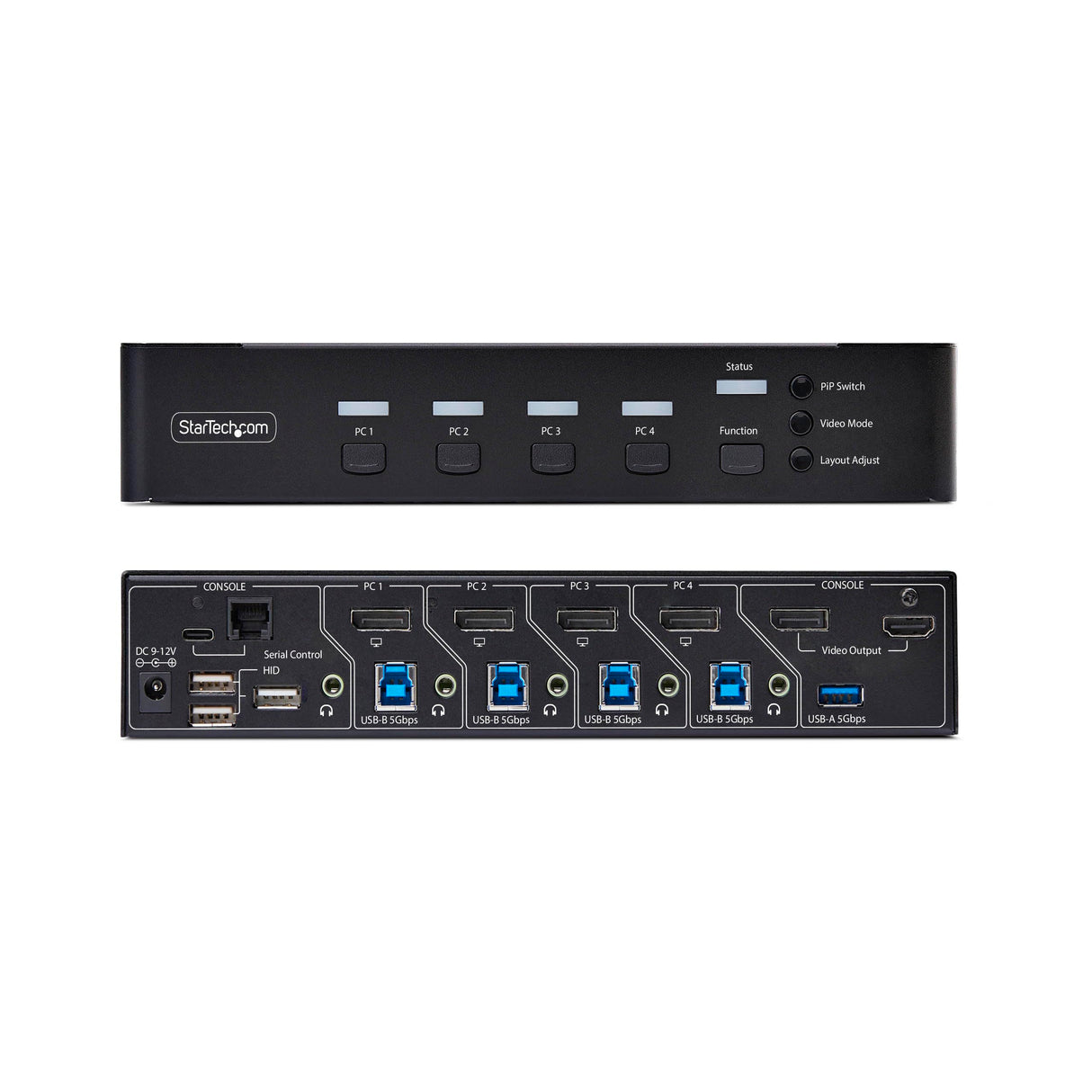 StarTech Switch KVM DisplayPort 4 Puertos Multivista Mouse Roaming 4K 60Hz