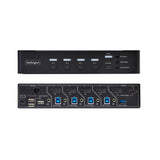 StarTech Switch KVM DisplayPort 4 Puertos Multivista Mouse Roaming 4K 60Hz