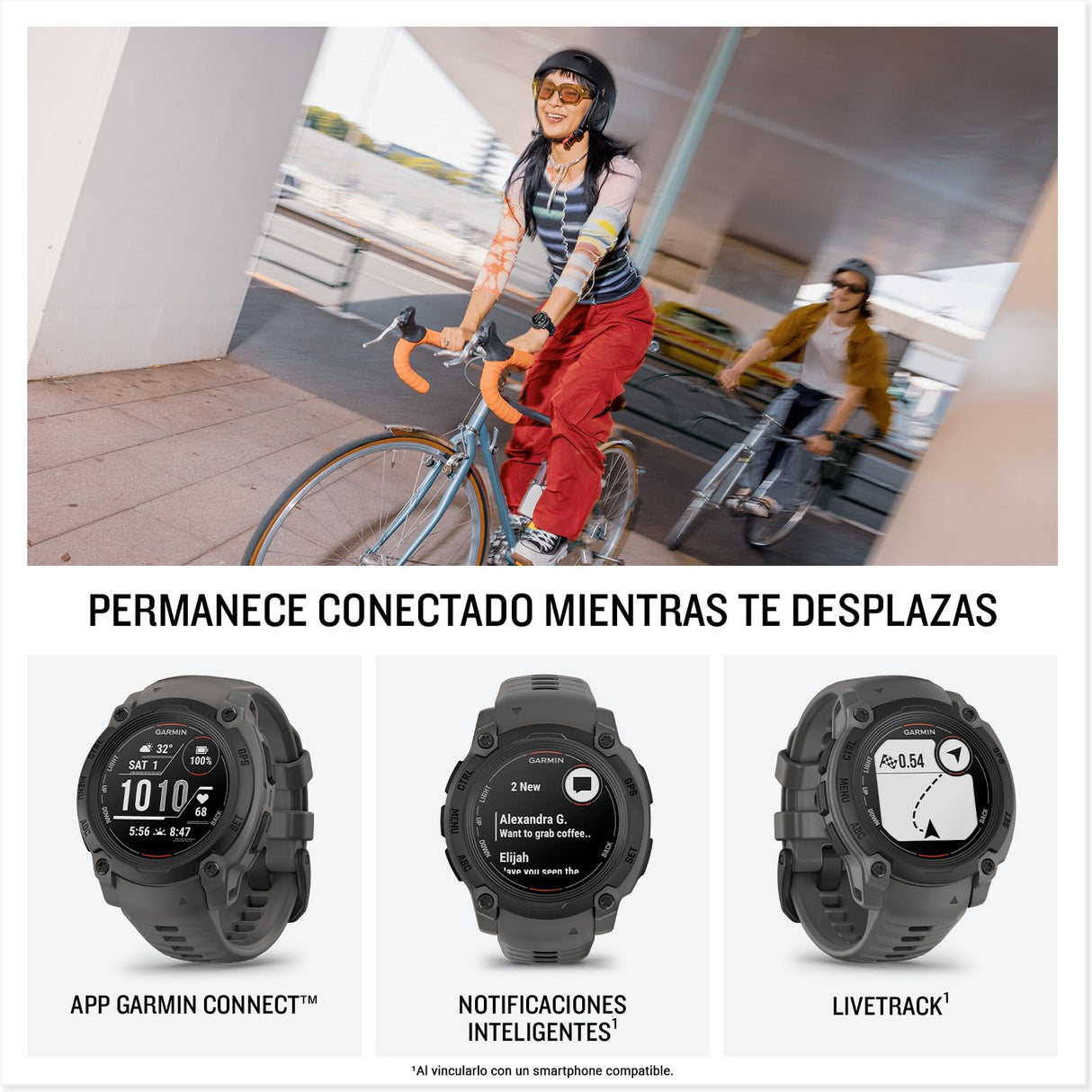 Garmin Instinct E, Reloj Inteligente con GPS, 40 mm, Resistente al Agua, Aplicaciones Deportivas integradas, Monitorización de la Salud, Notificaciones Inteligentes, Negro