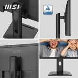 MSI Pro MP273QP E2 Monitor Profesional WQHD de 27", Panel IPS 2560 x 1440, 100Hz, 4ms, Panel IPS 2560 x 1440, 100Hz, 400 nits, Anti-Glare, Altavoces Integrados, Negro