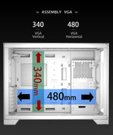 SaharaGaming P480MB-T RGB ATX - Carcasa para PC (Ventilador Pirate Turbo ARGB de 4 x 12 cm, gestión de Cables, concentrador de Ventilador de 10 Puertos, PWM, Sync) Negro