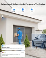 Reolink 4K 8MP Camara Vigilancia PoE Exterior con Detección de Personas/Vehículos/Mascota, Domo IP Cámara de Seguridad Impermeable, Alertas Inteligente, Grabación de Audio, Lapso de Tiempo, RLC-820A