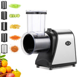 Cortadora Eléctrica de Verduras 250W, Rallador 5 en 1 con Amplia Boca de Llenado, Mandolina Multifuncional para Frutas, Verduras y Queso