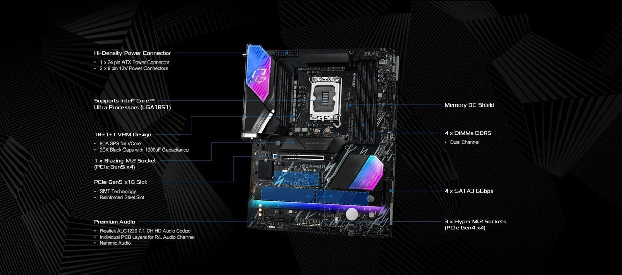ASRock Z890 Lightning WiFi 1851 ATX DDR5 Retail