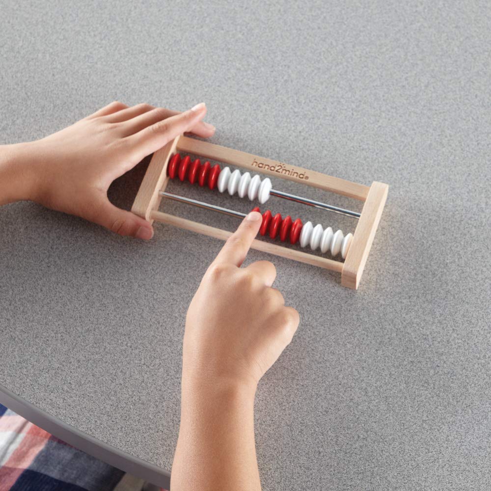 hand2mind-Learning Rekenrek-Juego de 20 Cuentas, Color Madera (Learning Resources 93429)