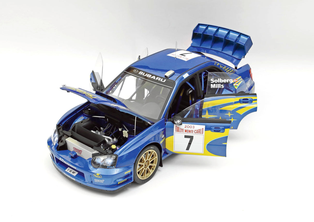 IXO Collections 1:8 IXO Subaru Impreza Rally MC 2003 – Construcción de Modelos, construcción de pie, Kit de construcción, maqueta, función de luz, Kit de construcción
