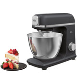 AEG KM5-1-4BPT - Robot de cocina Deli 5 Amasadora y Batidora con bol - 1200W, 6 velocidades, Bol 5 Litros, Luces LED, Múltiples Varillas, Negro
