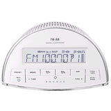 Sangean RCR9W RCR-9 - Radio Reloj Digital FM/Am con Alarma, Blanco