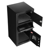 VEVOR Caja Fuerte de 102 L, Caja de Seguridad Electrónica 3 Niveles 35 x 35 x 70 cm con Ranura Frontal, Teclado Digital y Llaves de Repuesto, para Efectivo, Joyas, Documentos y Facturas, Negro