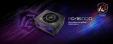 Fuente ALIMENTACION ASROCK PG-1600G,PSU,1600W,80 Plus Gold,135MM,Modular,PCI-E 5.1 (12+4pin) x2,PCI-E (6+2 Pin) x8,SATA (5 Pin) x12