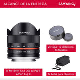 Samyang CSC-Mirrorless - Objetivo fotográfico para Fuji X (8 mm, F2.8 II UMC, ojo de pez), negro