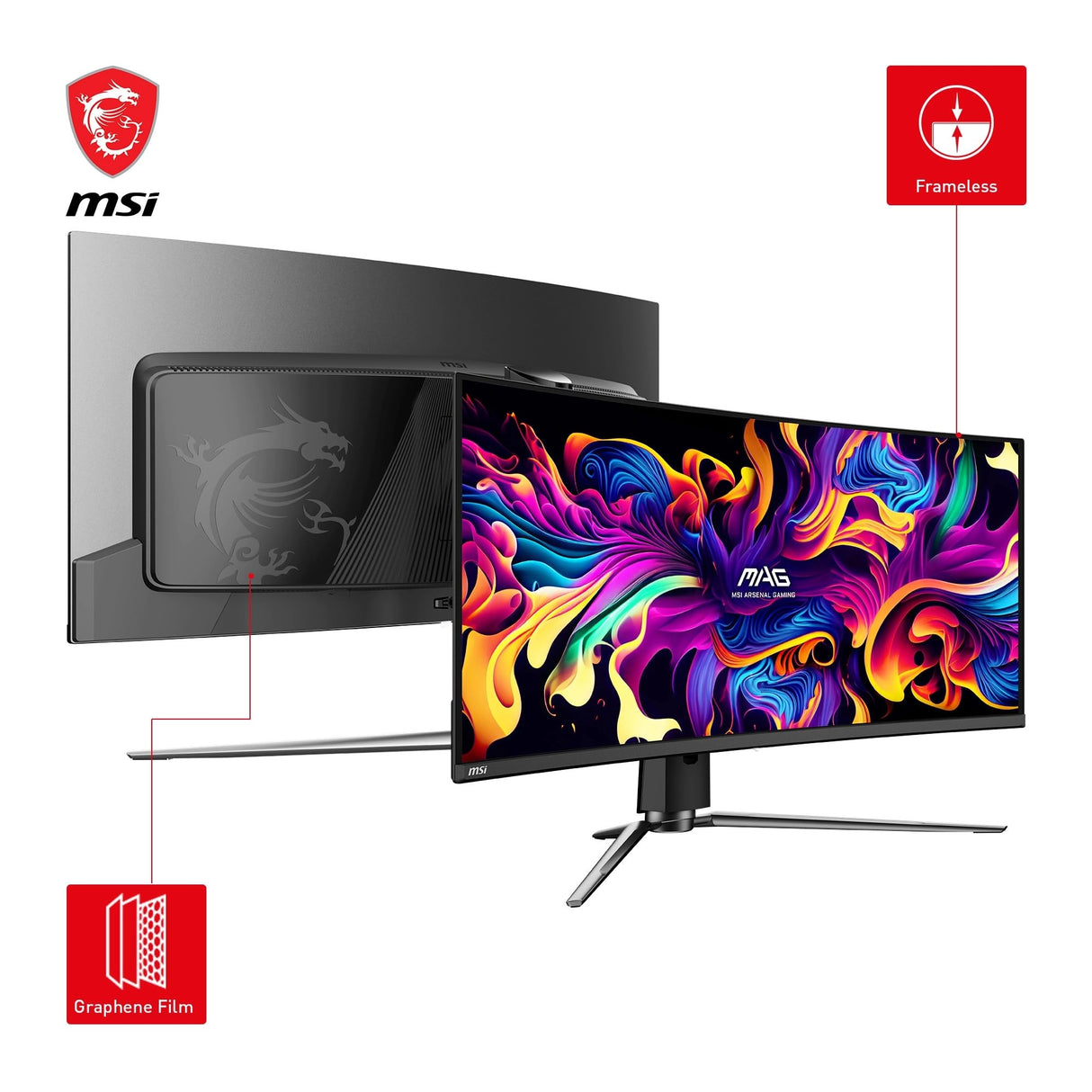 Msi Mag 341cqpde QD-Oled, GaminG-Monitor - 86.8 Cm (34.2" ), Schwarz, Uwqhd, QD-Oled, Curved, AdaptivE-Sync, Hdr, 175hz Panel - 1. Generation [energi