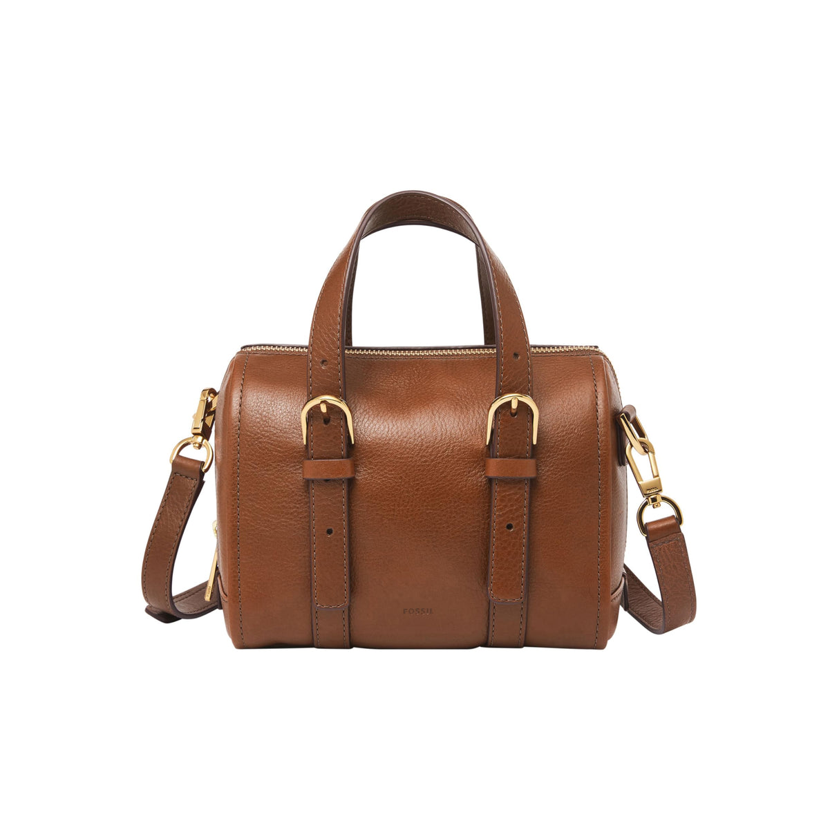 Fossil Carlie, Satchel para Mujer, marrón, 19 cm L x 12.1 cm W x 17.1 cm H