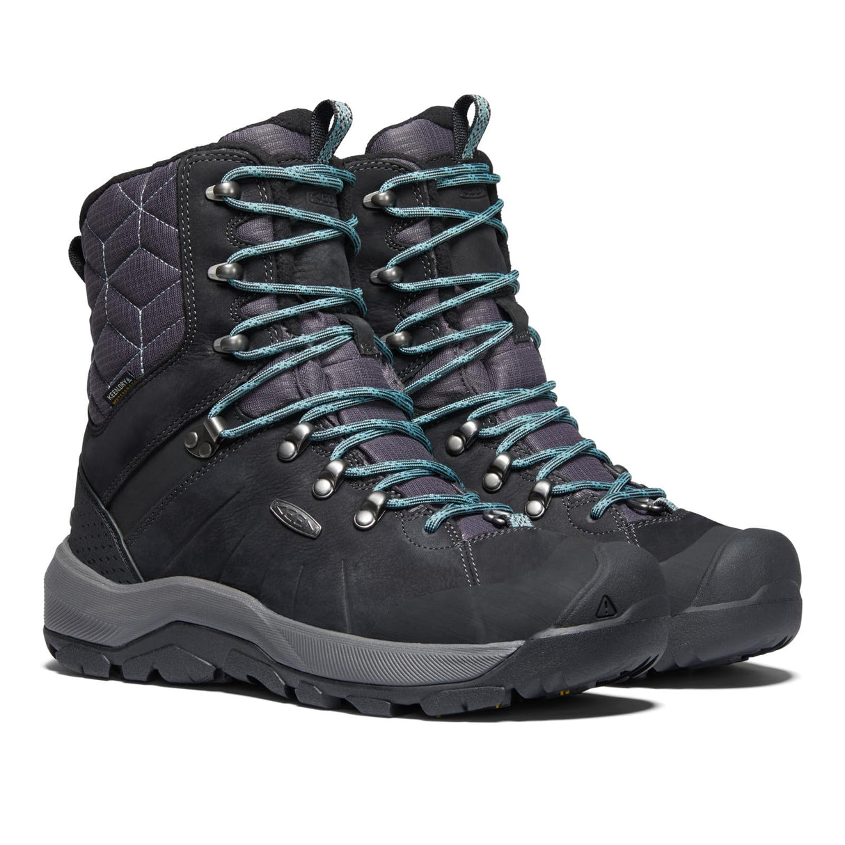 KEEN Revel 4 High Polar, Botas de Nieve Mujer, Negro (Black/North Atlantic), 36 EU