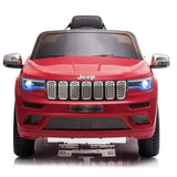 FEBER Jeep Cherokee Rojo 12V, Coche eléctrico, 1 Plaza, radiocontrol: Faros con luz, 2 Marchas, Acelerador y Freno eléctrico, de 3 a 8 años, Famosa (800013450)
