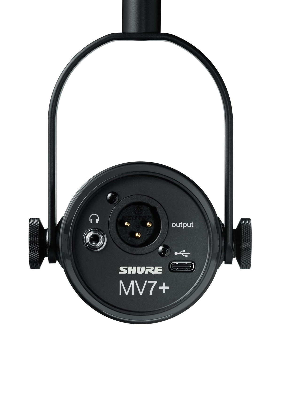 Shure MV7+ Podcast Mikrofon-Verbessertes Audio, LED-Touchpanel, USB-C- und XLR-Ausgänge, Auto-Level-Modus, digitaler Pop-Filter, Halleffekte, Podcasting, Streaming, Aufnahme - Schwarz