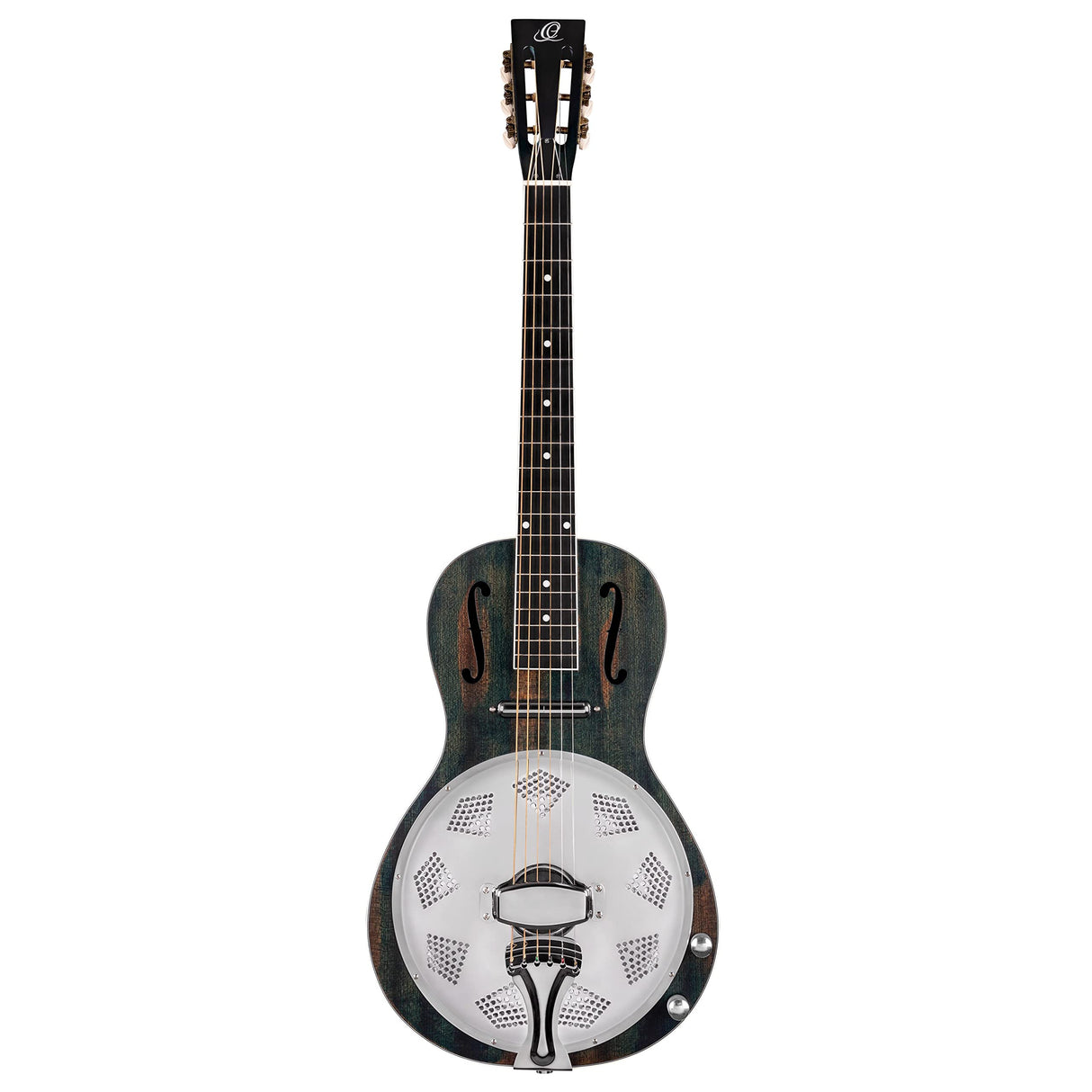 Ortega Guitars Americana Series - Guitarra resonadora vintage – electroacústica con barra de labios – Madera de caoba con acabado satinado desgastado (RRG30E-DD)