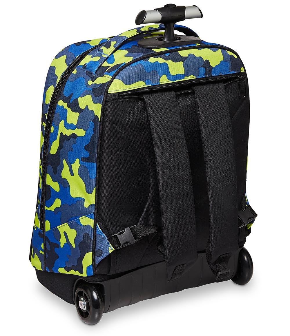 Appack Mochila con Ruedas BIG TROLLEY APPAK, Blue Deep - Mochila 2 en 1, Mochila Escolar con Carro, Crossover System - Bolso Escolar Niñas, Niños y Adolescentes - Bols. Frontal Bolsillo con Cremallera