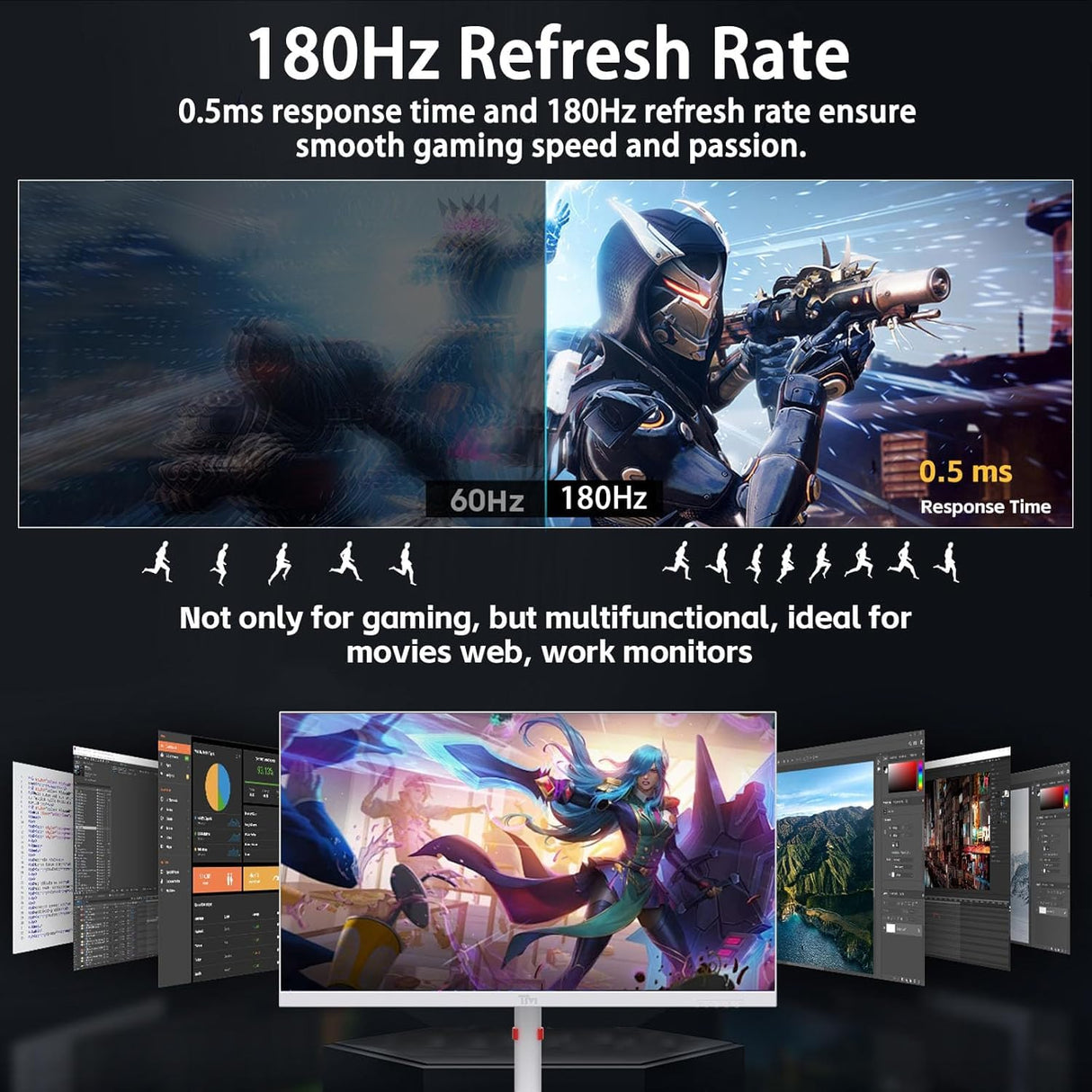 Twisted Minds Artic Pro Series 24" FHD – 180HZ – White