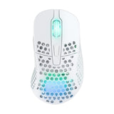 Xtrfy M4 Wireless, Ratón Gaming Inalámbrico Ultraligero, Optimizado para eSports, Radiofrecuencia 2,4 GHz, Iluminación RGB, Ratón Ergonómico Ajustable para Diestros, Recargable, Weiß
