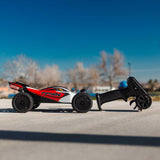 ARRMA Coche RC Typhon GROM 4x4 Smart Pequeña Escala Cochecito RTR con batería y Cargador Rojo/Blanco ARA2106T2