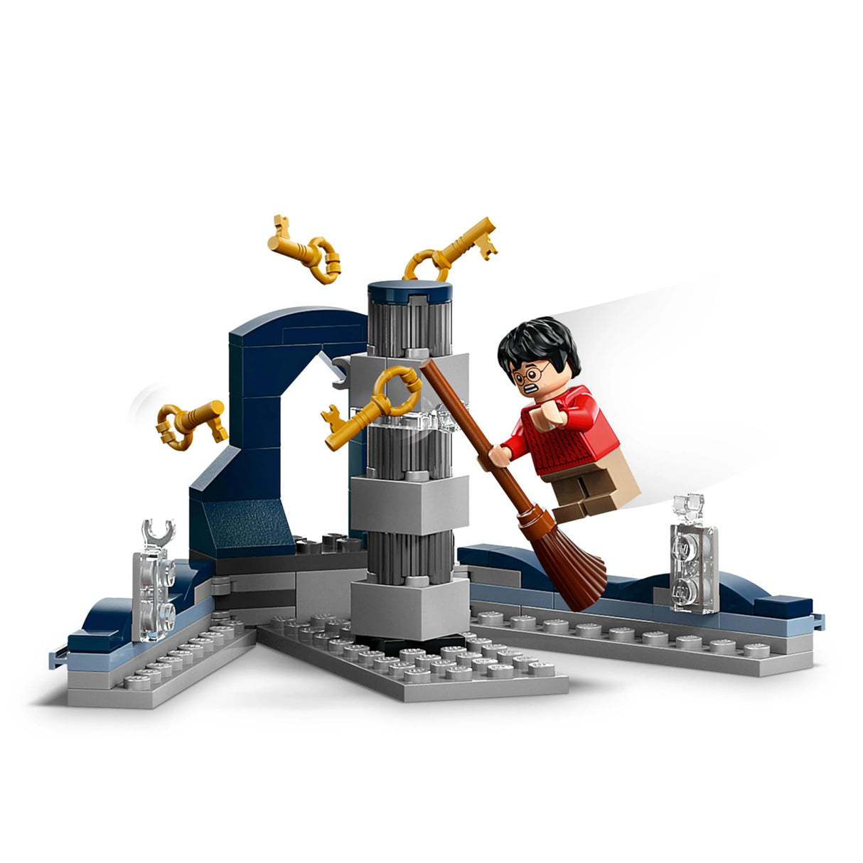 LEGO Harry Potter Castillo de Hogwarts: Torre Central - Castillo de Juguete con Cuarto de Llaves Voladoras y Ajedrez Mágico - 12 Minifiguras - Regalo para Niñas y Niños de 10+ Años 76454