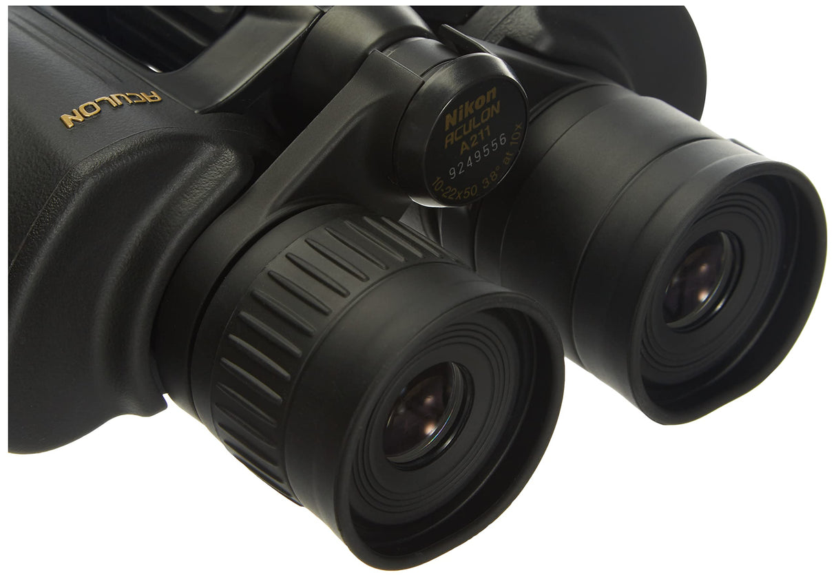 Nikon Prismáticos con zoom Aculon A211 10-22x50 (10 a 22x, lente frontal de 50 mm de diámetro) negros