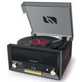 Muse MT112W - Micro Sistema CD y Radio con Giradiscos Muse Tres velocidades, Bluetooth, USB y Lector de Tarjetas SD