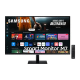 Samsung LS32DM700UUXEN - Smart Monitor M7 de 32" UHD (3840 x 2160, 16:9, 60Hz, 4ms, Modo Eye Saver, Flicker Free), Negro, Versión 2024, Negro, Versión 2024