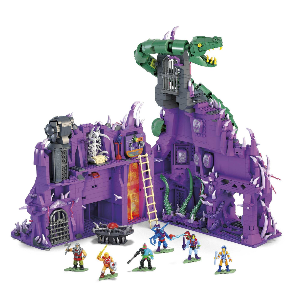 Mega Construx Probuilders Masters of The Universe Coleccionistas Montaña de la Serpiente Bloques de construccción con Figuras de acción, 3800 Piezas, Juguete +10 años (Mattel HHD16)