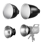 NEEWER 7" Estándar/10 Mediano/11 Profundo Enfoque Reflector Set, 55°/65°/45° Pantalla Lámpara Difusora Reflectora Bowens Montaje Compatible con Godox Compatible con Aputure NEEWER Flash Strobe, FR18