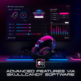 Skullcandy SLYR Pro Cascos Over-Ear Multiplataforma con Cable para Gaming, con Enhanced Sound Perception, Micrófono con IA, Compatibles con Xbox Playstation y PC - Azul