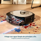 Cecotec Robot Aspirador y Friegasuelos con Estación Autovaciado, IA y Láser Conga Z100 X-Treme. Navegación Láser e Inteligencia Artificial, 20000Pa, Fregado Profesional, Mopa Bimaterial XXL