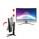 MSI mag 275CQRF-QD - Monitor Curvo Gaming de 27" WQHD 2560 x 1440, Rapid VA Panel, 170Hz / 1ms GTG, AMD FreeSync Premium, HDR Ready, Quantum Dot, Curvatura 1000R, Color Negro