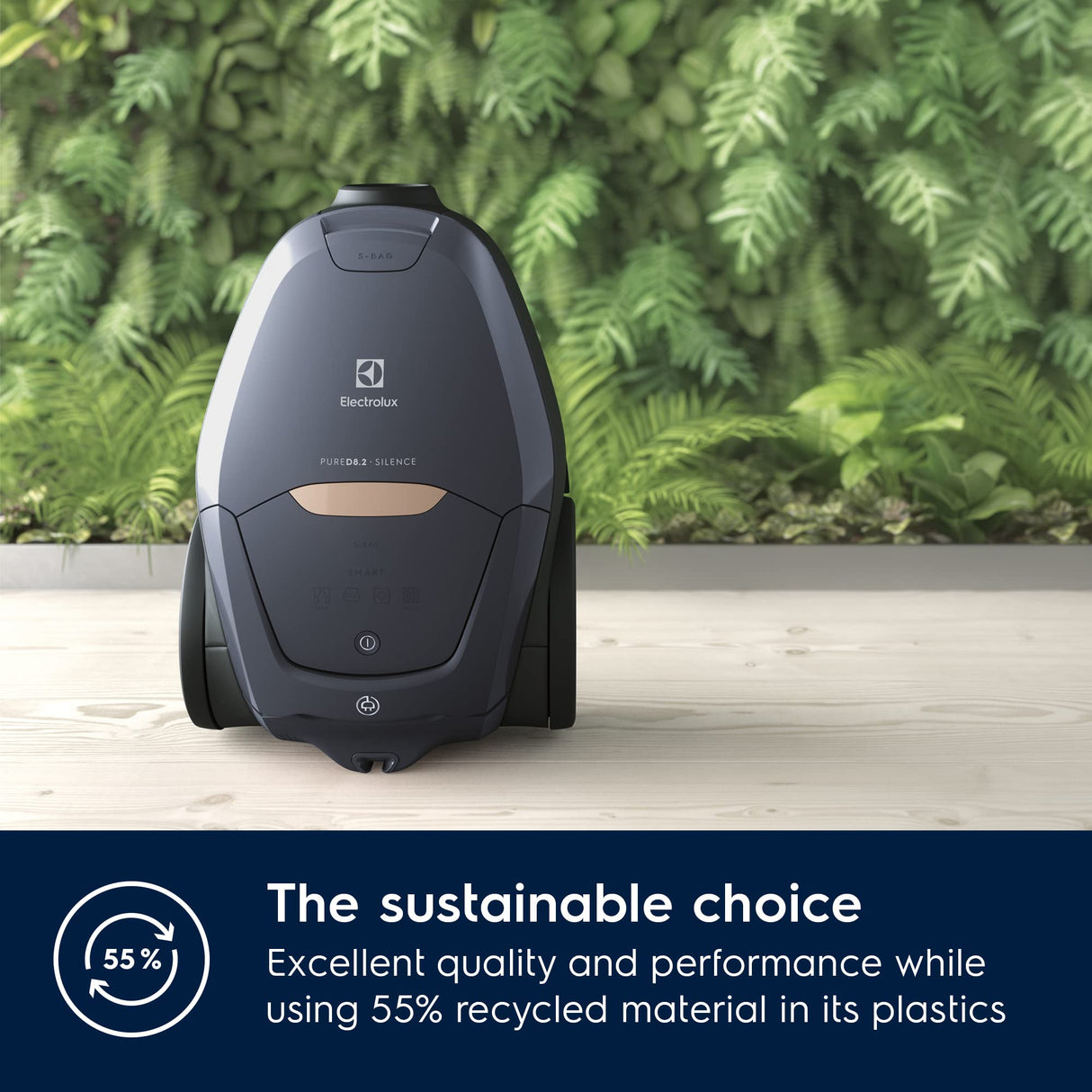 Electrolux PureD8 Pure D8 PD82-8DB-Aspiradora con Bolsa ultrasilenciosa-Regulador automático de Potencia SmartMode y tecnología PureSound-Color Azul, plástico, 600 W, 3.5 Liters, 57 Decibeles