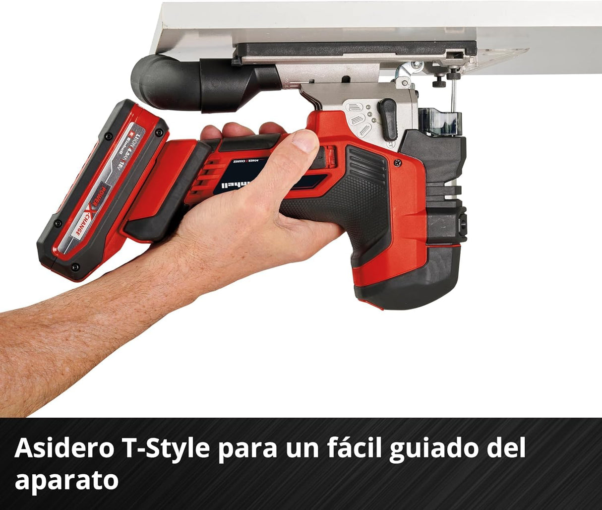 Einhell Professional Sierra de calar de batería TP-JST 18/135 Li BL Power X-Change (18V, 135mm profundidad de corte en madera, 26mm altura de carrera, sin escob., asa T-Style, 3 hojas, sin batería)