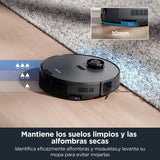 Eureka NERE10s Robot Aspirador y Fregasuelos con Vaciado automático de Polvo,Aspirador Robot 4000 Pa,Autonomía 180 min,Detección Obstáculos Navegación LiDAR,App Control para moquetas y Suelos Duros