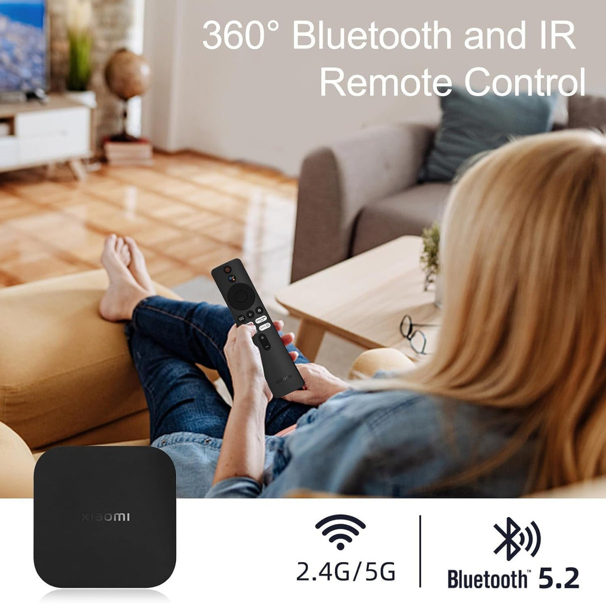 Xiaomi TV Box S 4K 2Nd Generation | Mibox con Resolución 4K Ultra HD | Compatible con Google TV | WiFi de Doble Banda y Bluetooth 5.2 | Android TV 10.0 Integrado | Color Negro