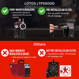 Lotos LTP5000D 50 Amp Non-Touch Pilot Arc Plasma Cutter, Dual Voltage 110V/220V, 1/2 Inch Clean Cut by Lotos Technology